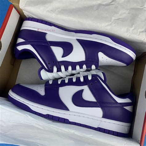 Nike purple and white dunks